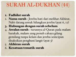 Bacaan Surah Ad Dukhan Rumi Dan Jawi